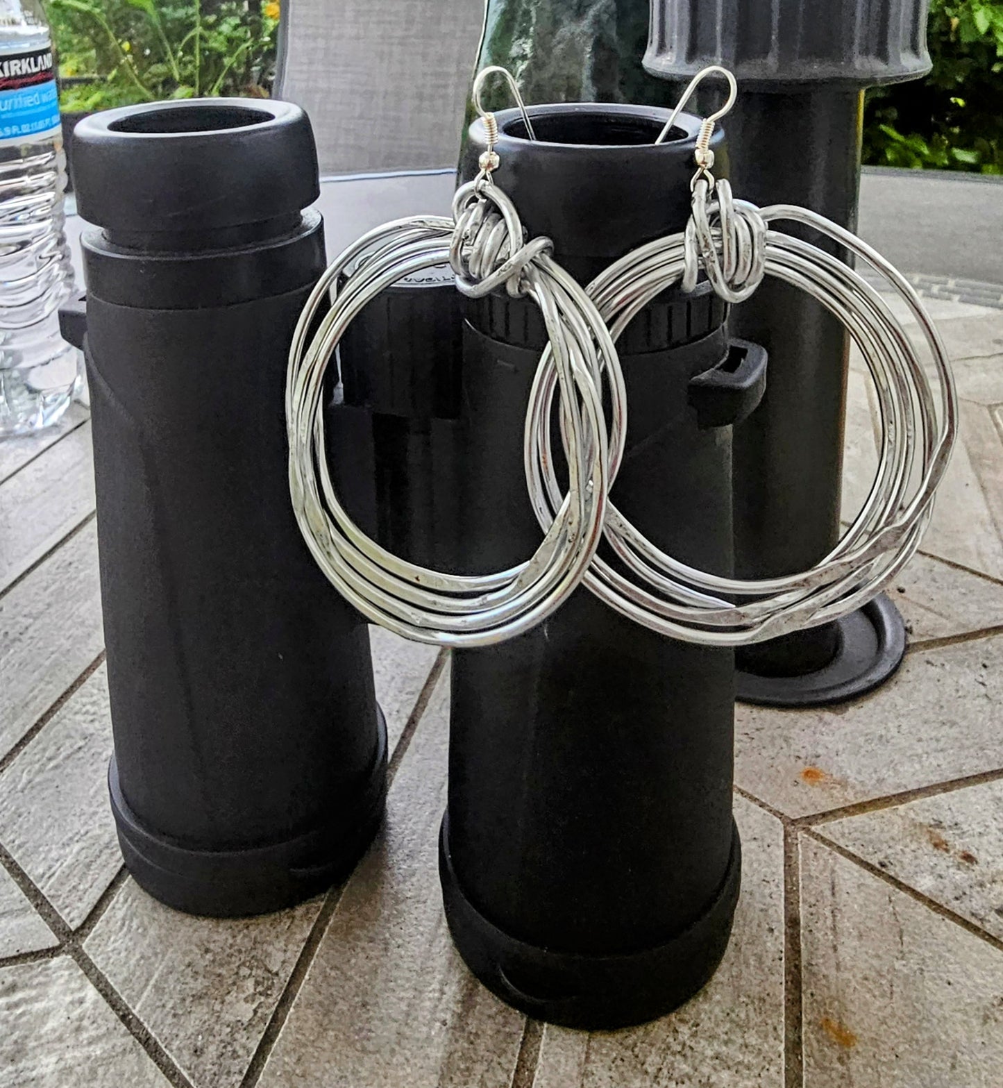 Hammered wire earrings