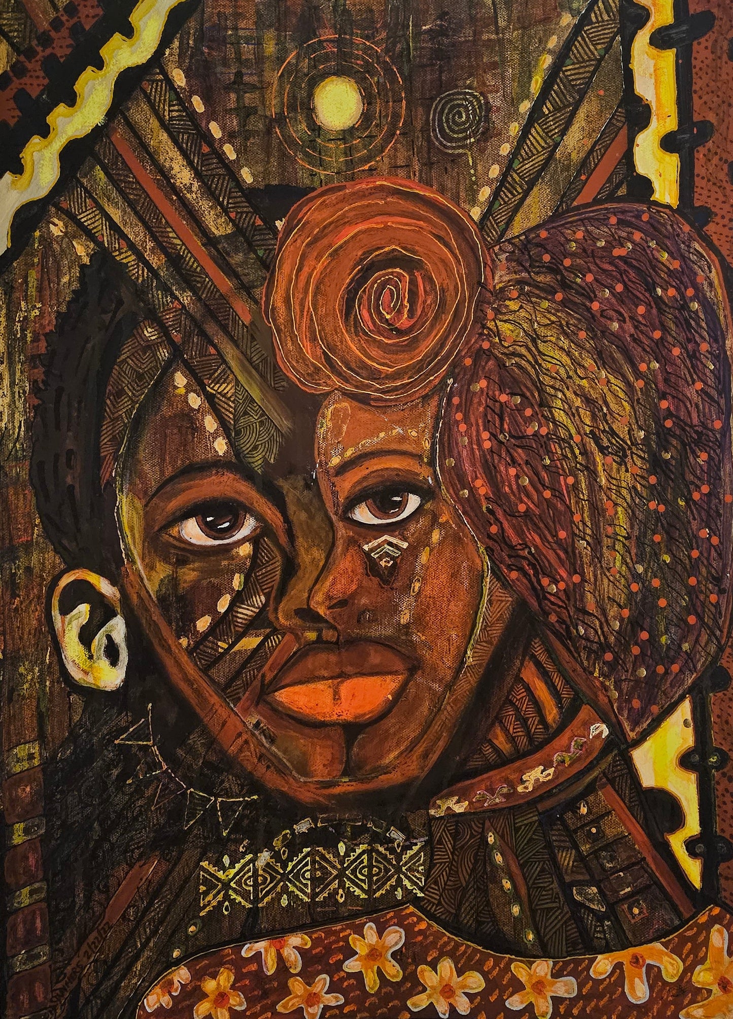 Benin Lovers Archival Print 24 x 31 inches