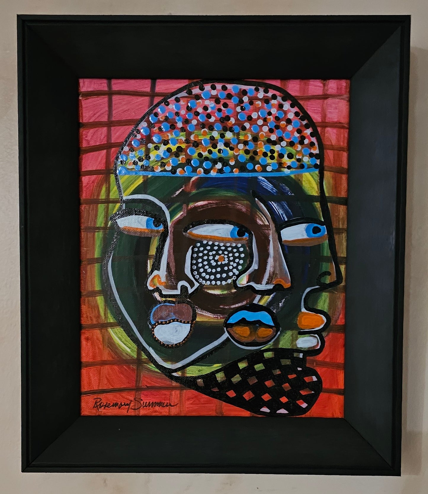 What is the Question? 11"w x 13"h acrylic-framed