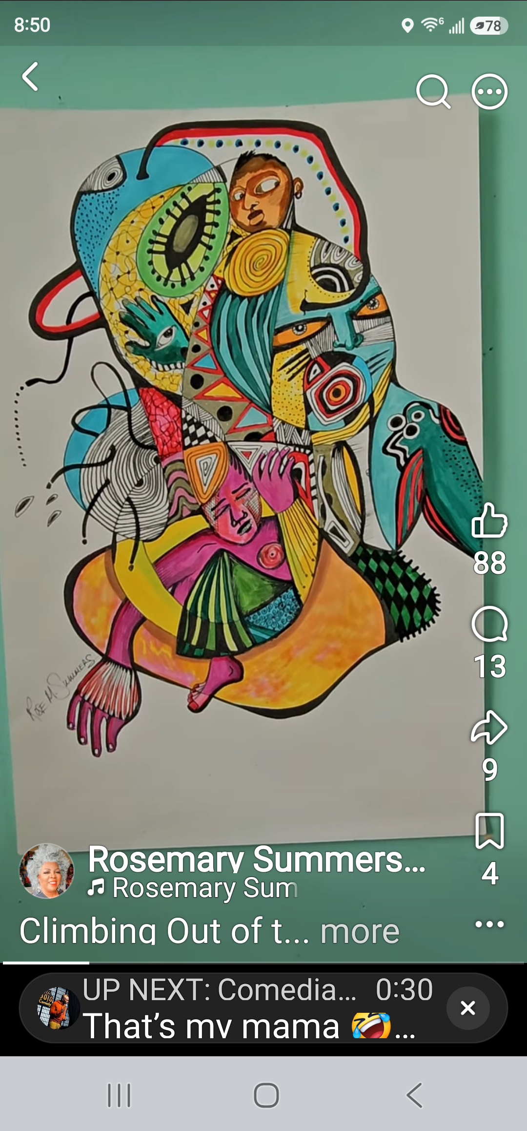 Climbing Out of the Rut! 11 x 14 inches/acrylic-certificate of authenticity