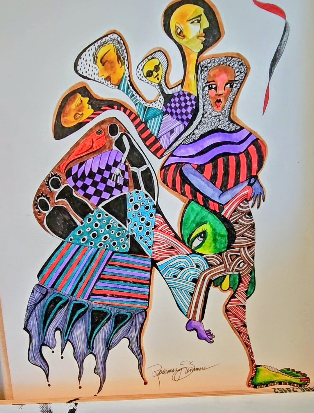 'Family Vacation Shenanigans' 11 x 14 inches/heavy duty watercolor paper/ water color brushes