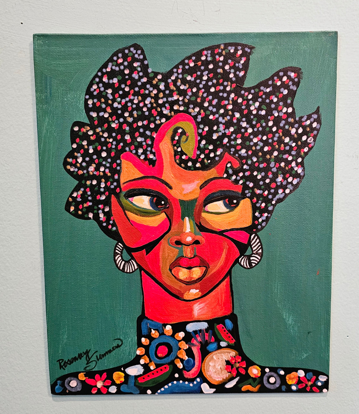 Pretty Gurls #2 8x10 inches on canvas board /acrylic