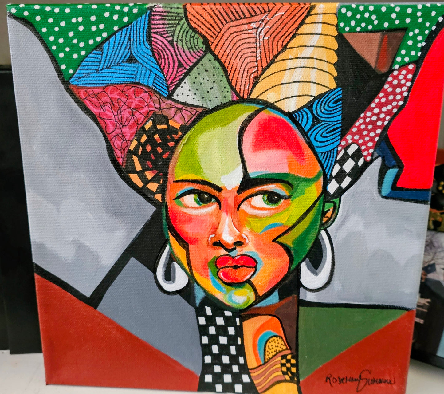 She's Complicated! 12x12 on thick gallery wrapped canvas/ acrylic