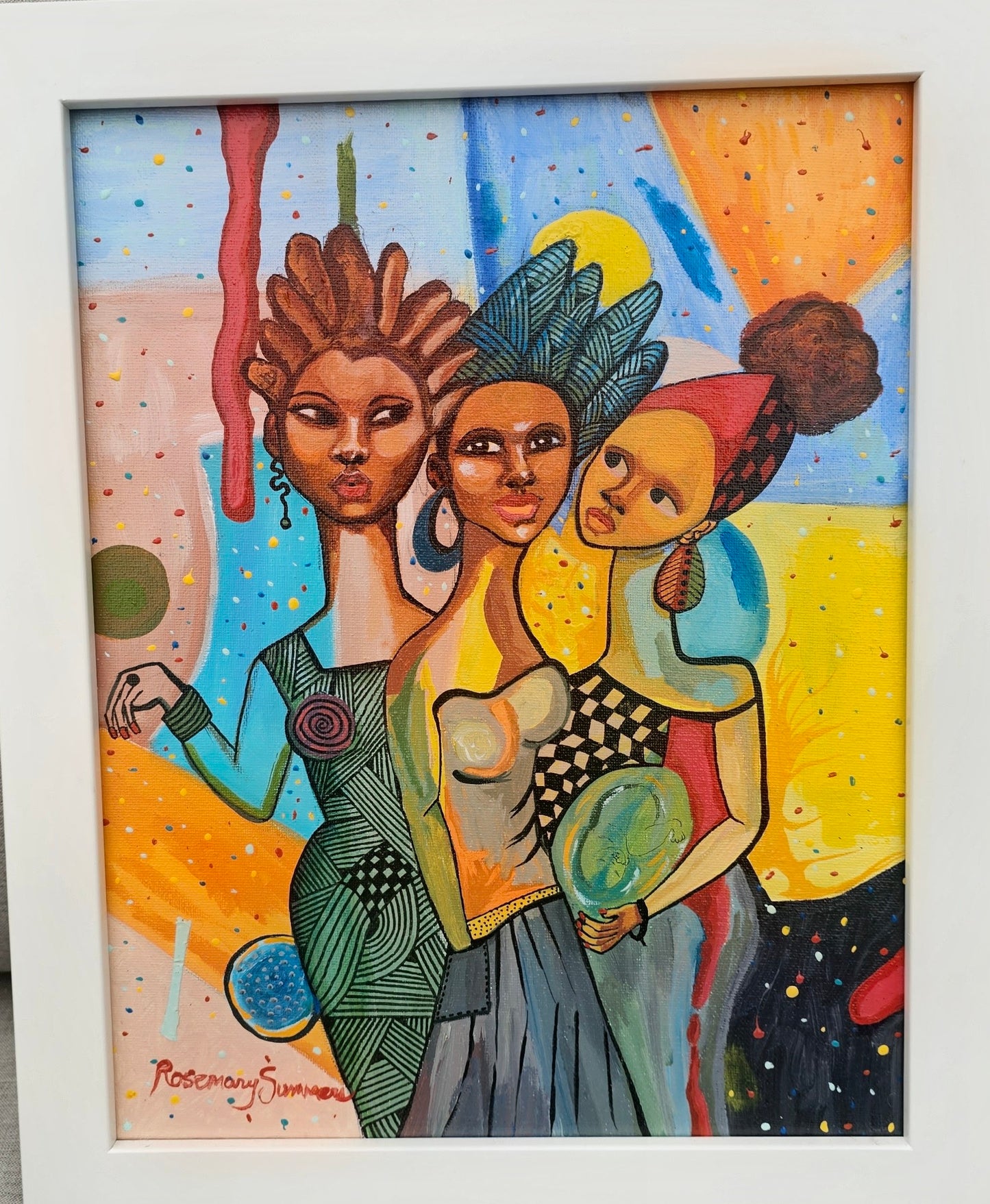 Expecting Joy! 14x17 inches framed ready to hang/acrylic