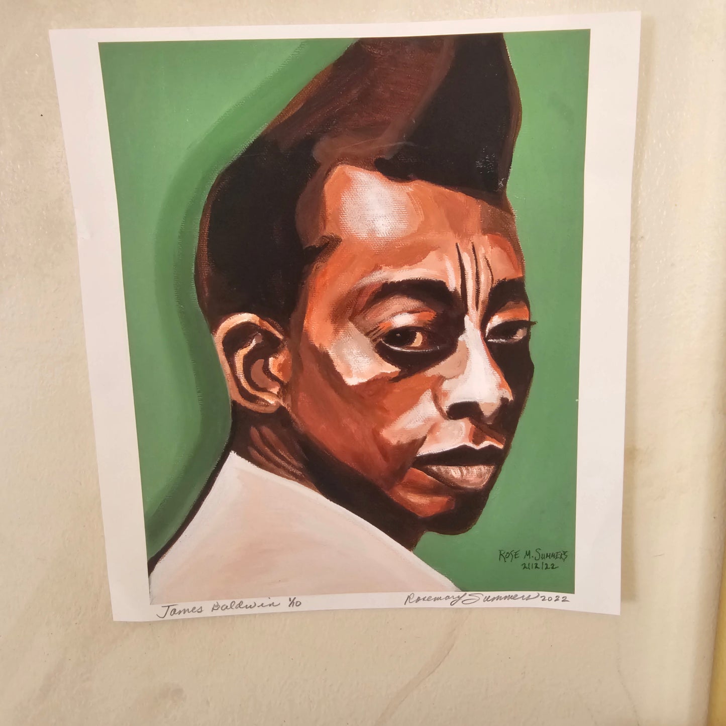 James Baldwin...8.5x9 inche- limited edition print-signed and numbered.