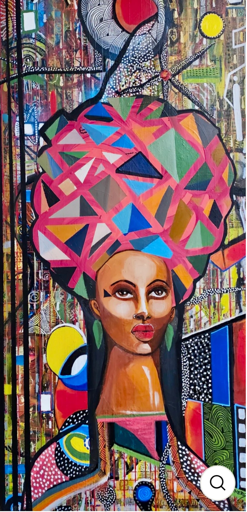 Cubist Queen Mother-16x40 inches/acrylic