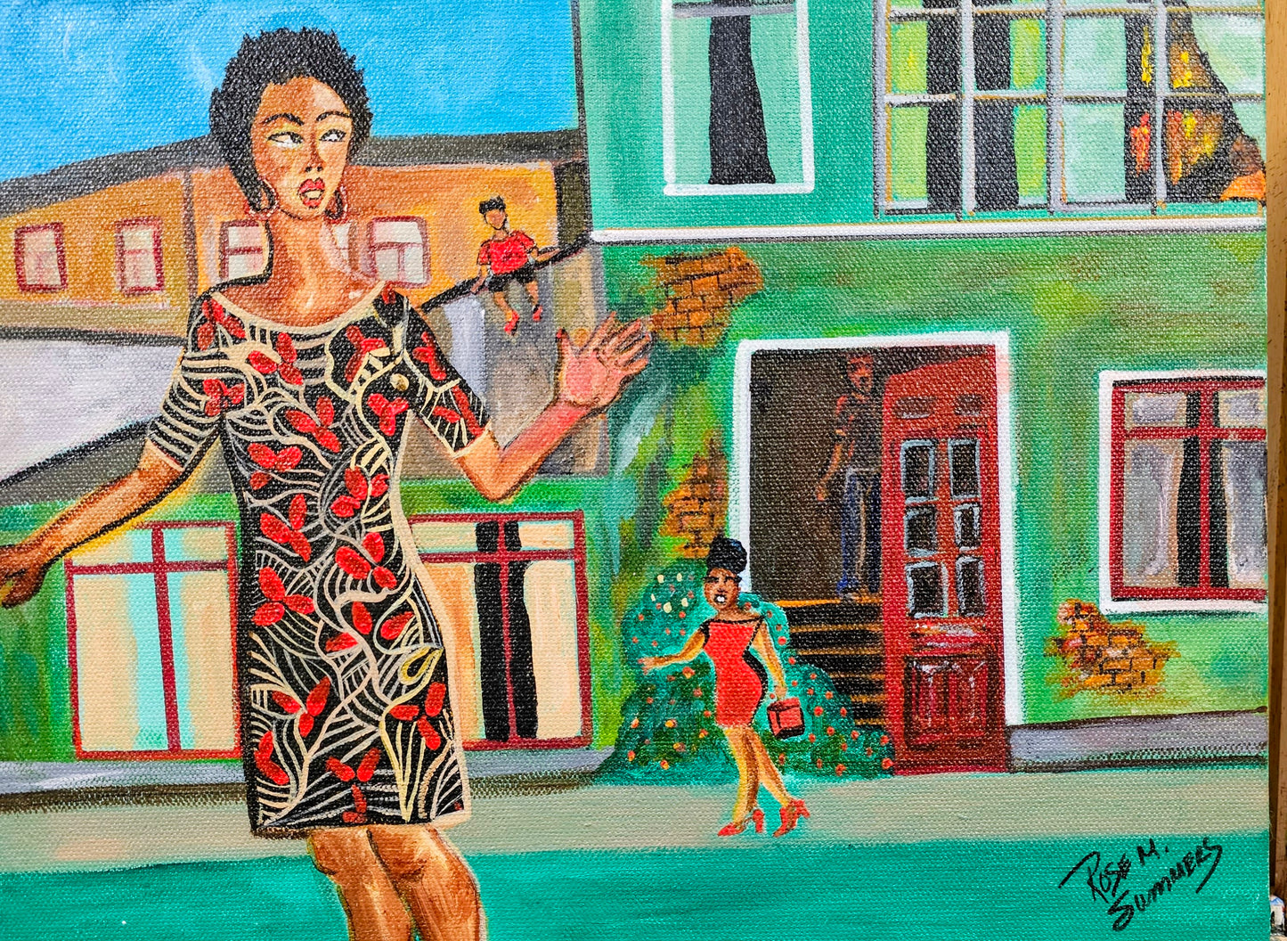 Leaving the Hood! 11x14 inches Acrylic