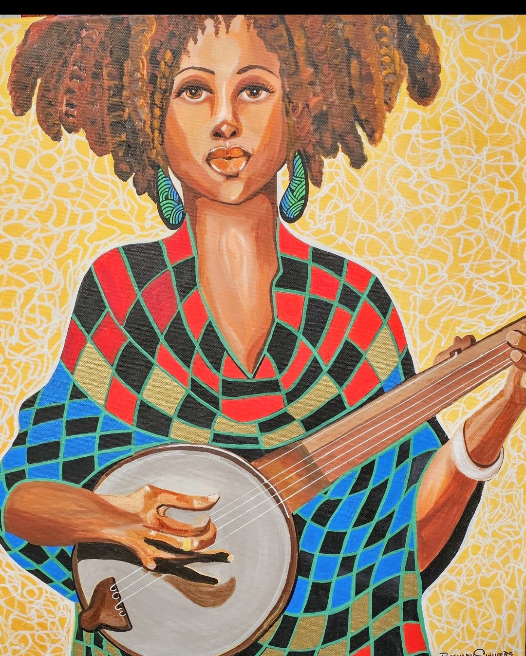 Banjo Girl Archival Print...limited edition of 10....size 16x20 inches