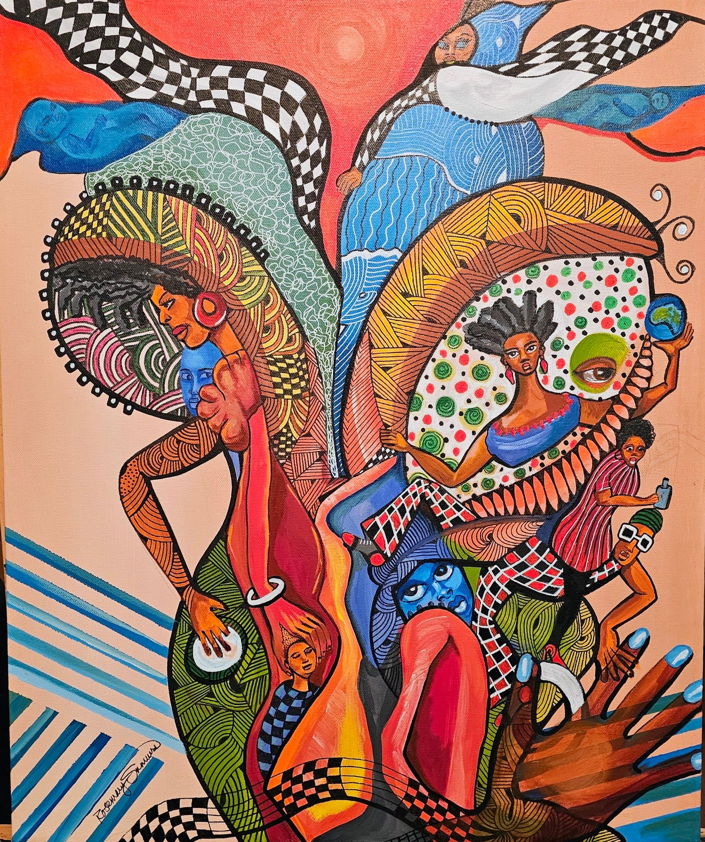 Hide and Seek! 20x24 inches/acrylic