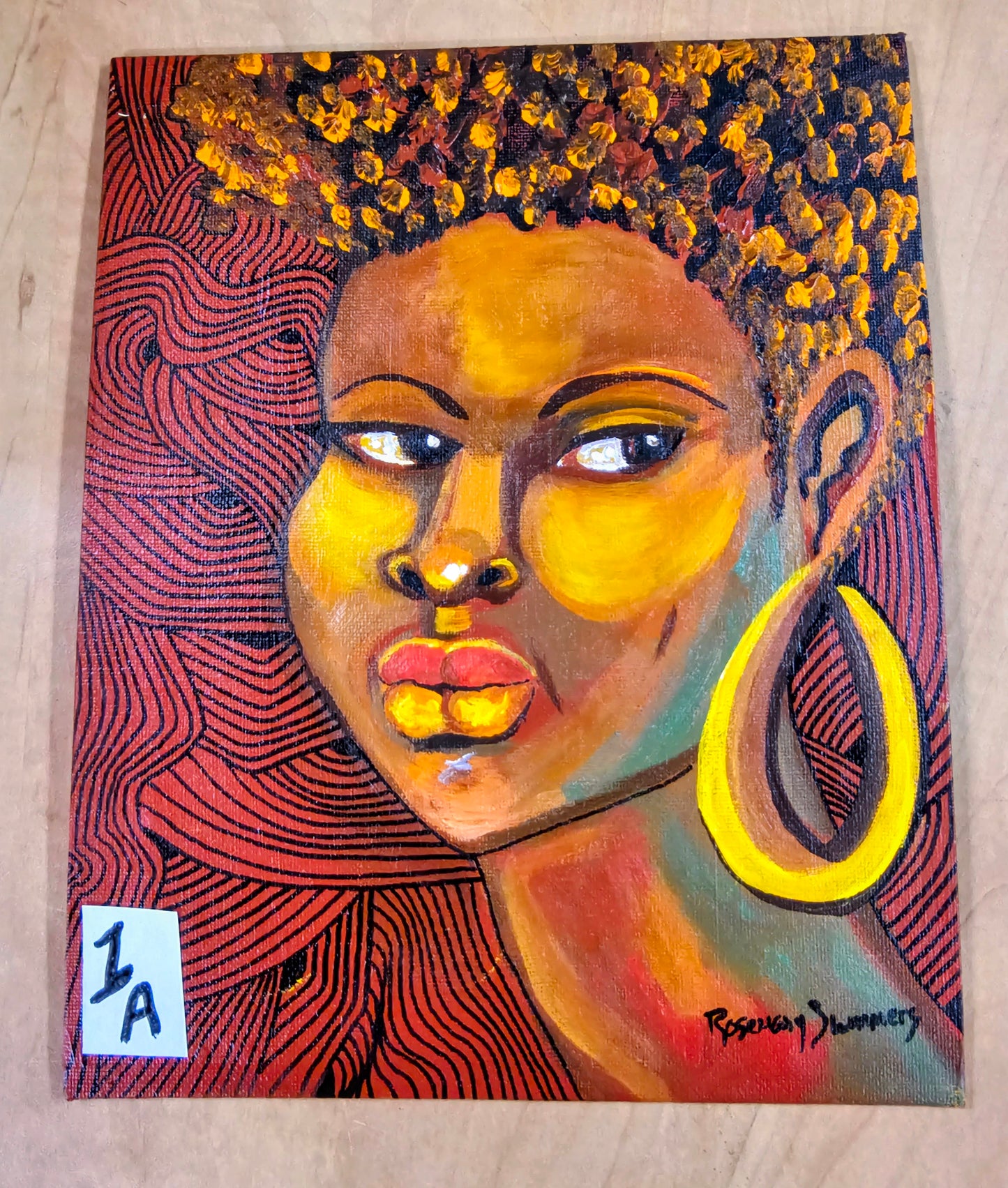 Tignon Woman 1790 Louisiana — “Under the Tignon” Mini Series
Original acrylic, painting on canvas board