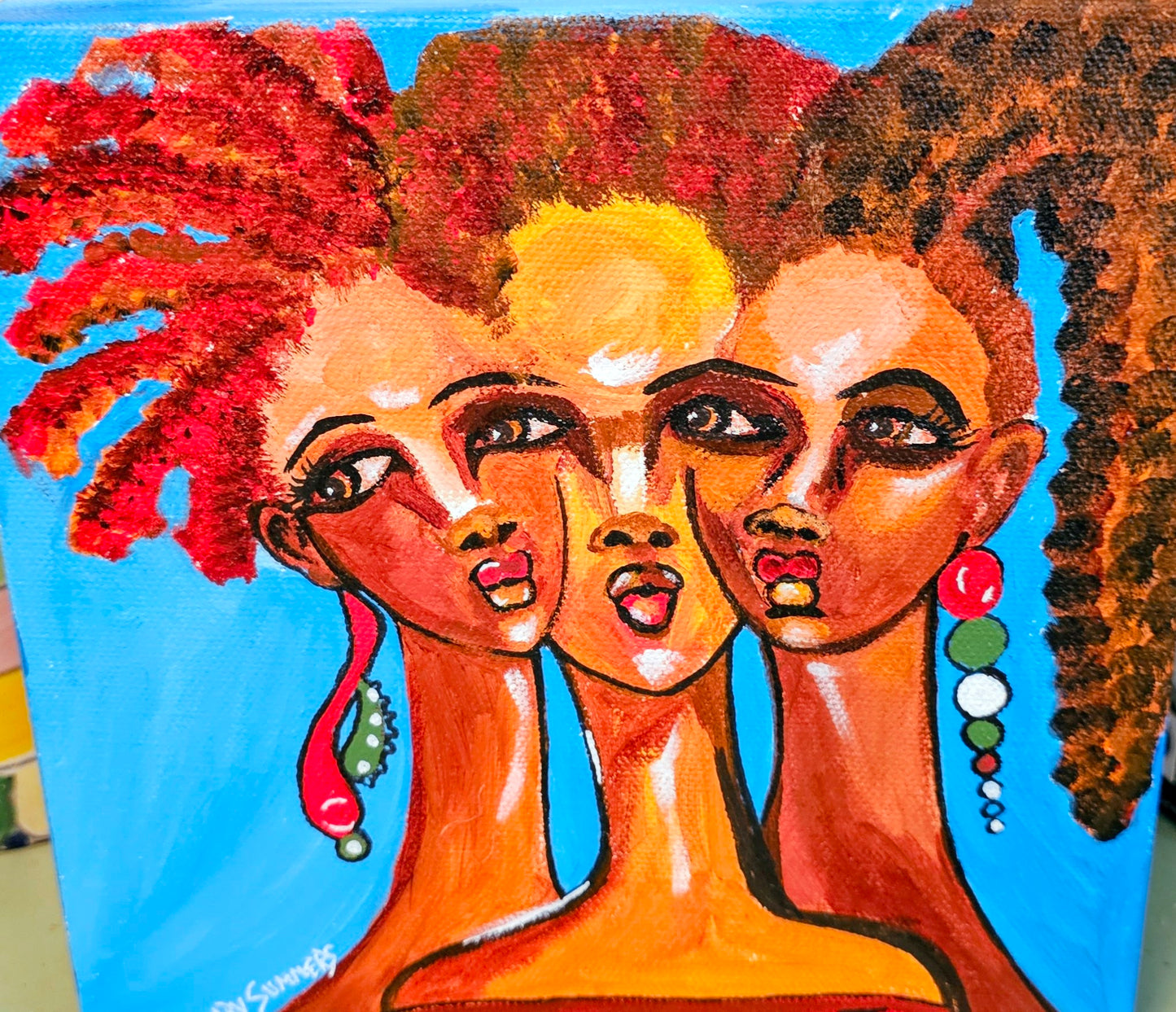 Three Shades of Grace #3 8×8 inches /canvas board/ acrylic