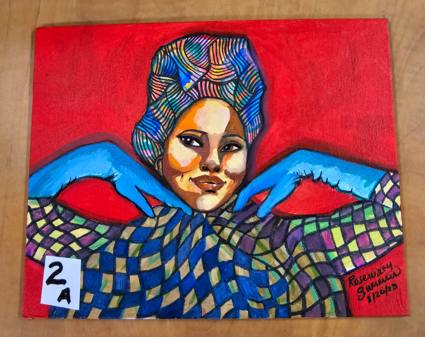 Tignon Woman 1790 Louisiana — “Under the Tignon” Mini Series
Original acrylic, painting on canvas board