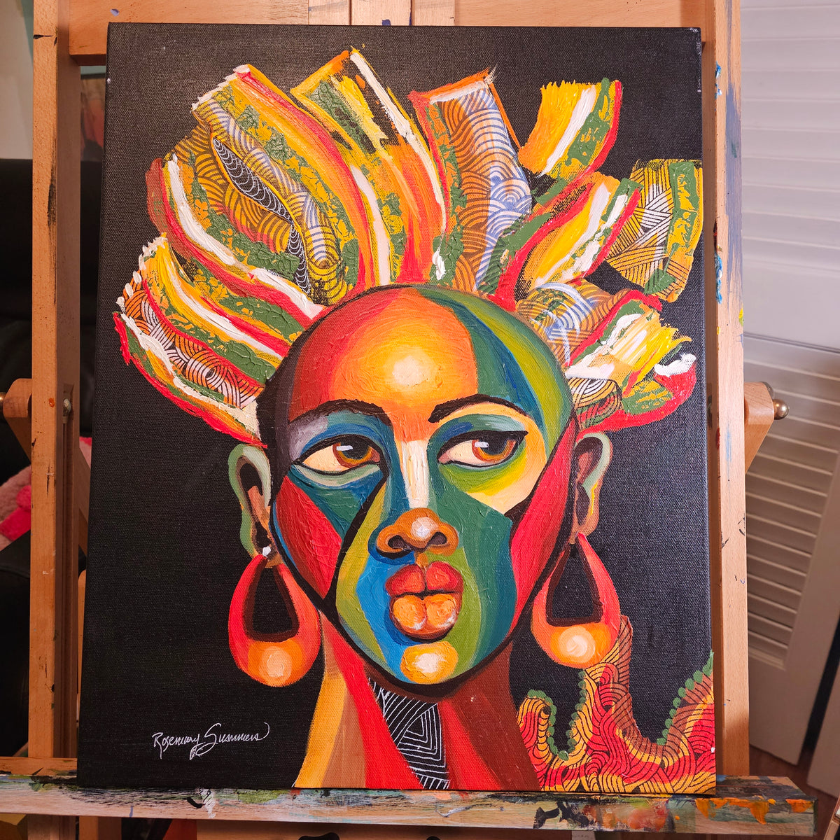 They Call Me "Vibrant original acrylic paintings size 16x20 inches