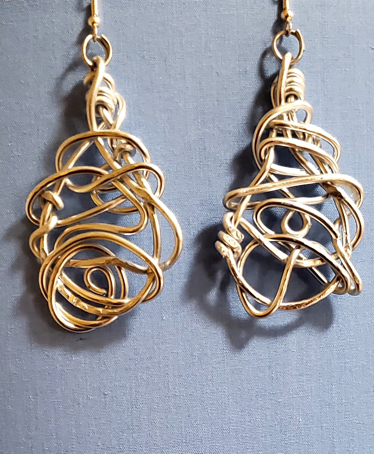 Scribble tear earrings