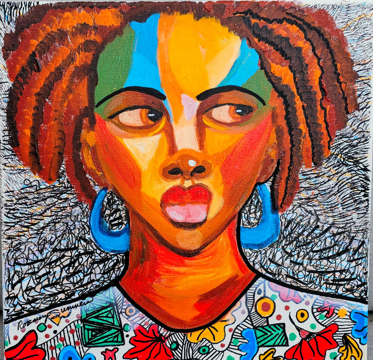 Uneven Expectations! 12x12 inches/acrylic on canvas