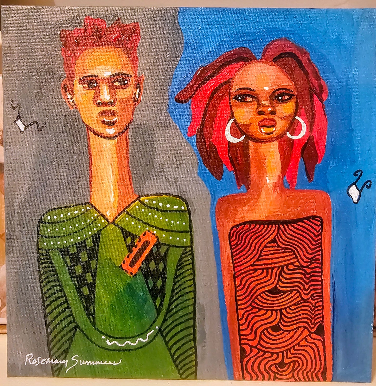 Dreaming of Love!  8x8 inches canvas board/?acrylic