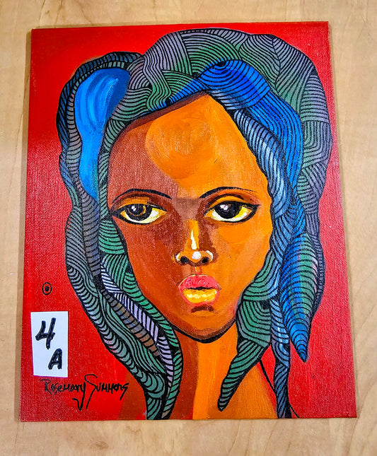 Tignon Woman 1790 Louisiana — “Under the Tignon” Mini Series
Original acrylic, painting on canvas board