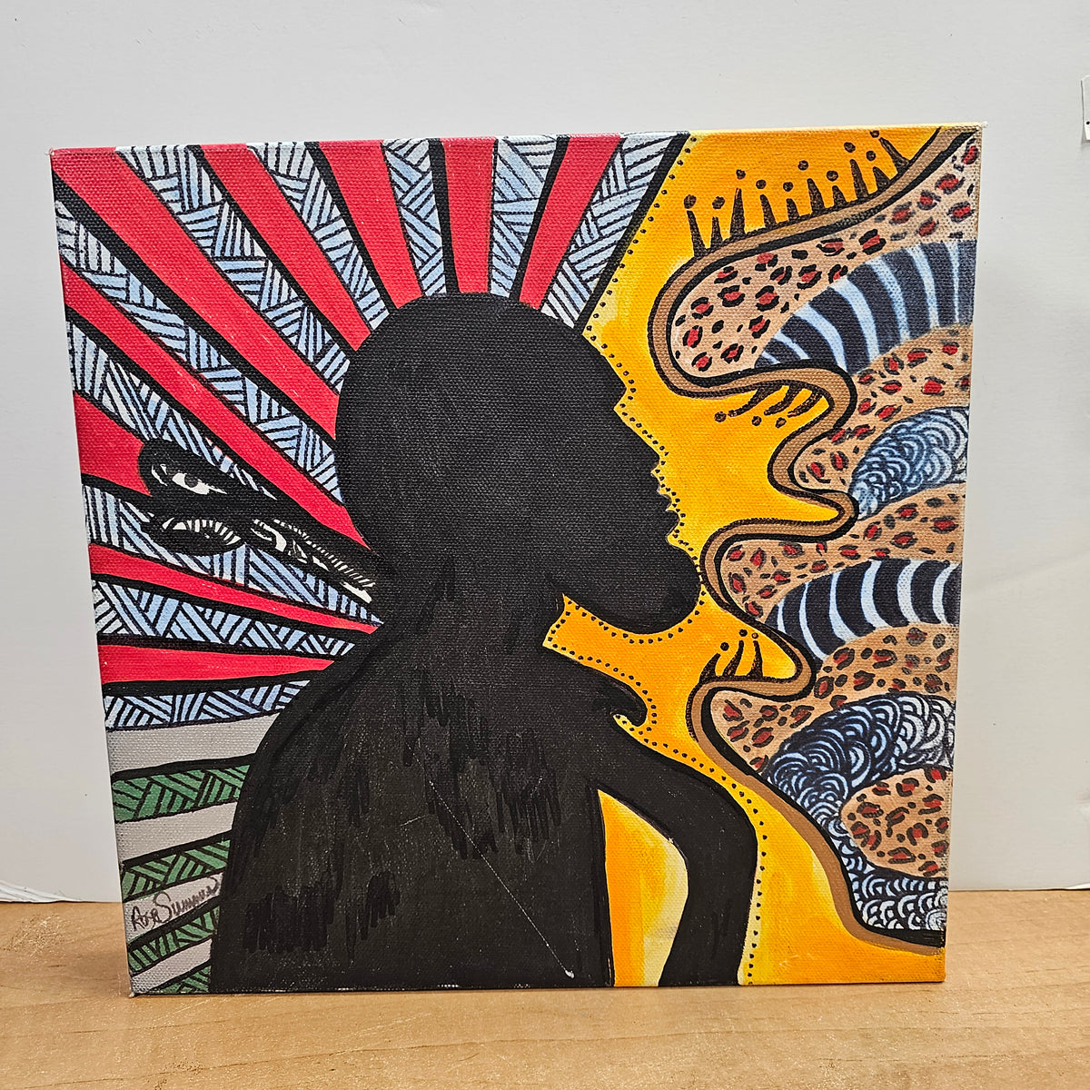 Yusef Lateef  12x12 inches on canvas/acrylic