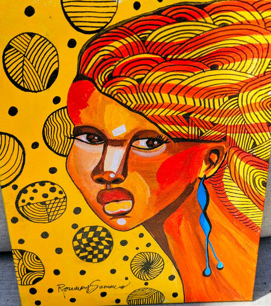 Pretty Gurls #7  8x10 inches on canvas board /acrylic