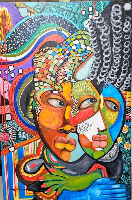 Relationship series•  Two Hearts! 24x36x1 inch/acrylic