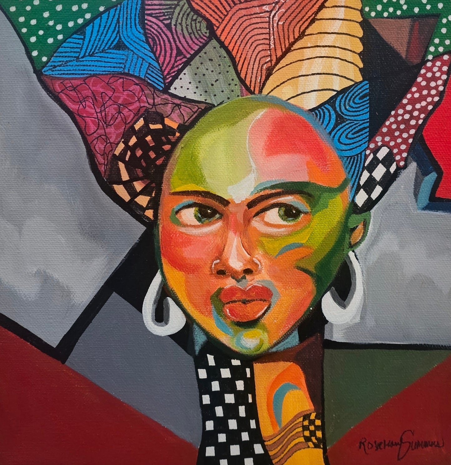She's Complicated! 12x12 on thick gallery wrapped canvas/ acrylic