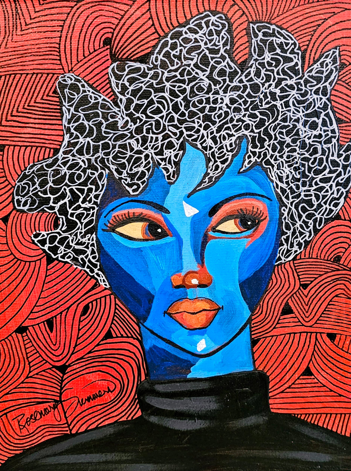 Pretty Gurls #5  8x10 inches on canvas board /acrylic
