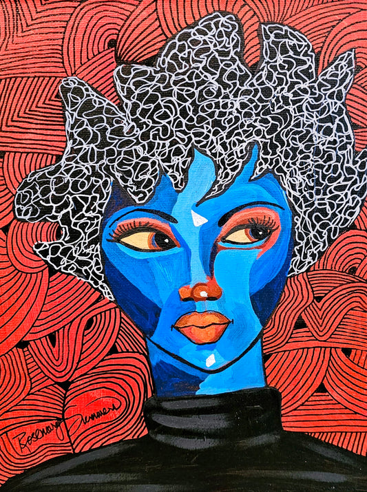 Pretty Gurls #5  8x10 inches on canvas board /acrylic