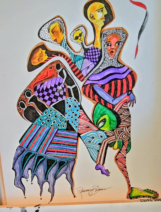'Family Vacation Shenanigans' 11 x 14 inches/heavy duty watercolor paper/ water color brushes