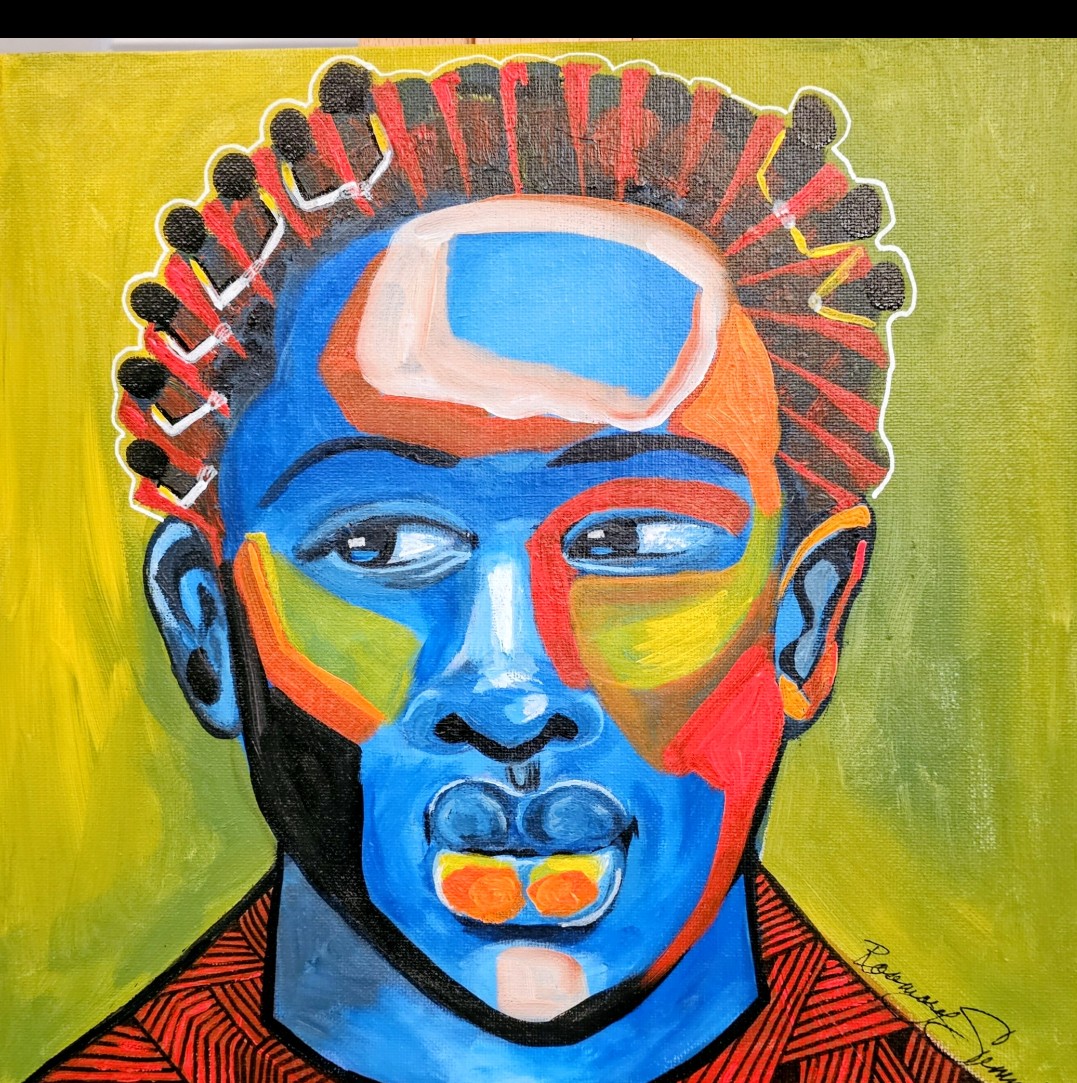 'Those Voices in My Head' 12x12 inches on gallery wrapped canvas