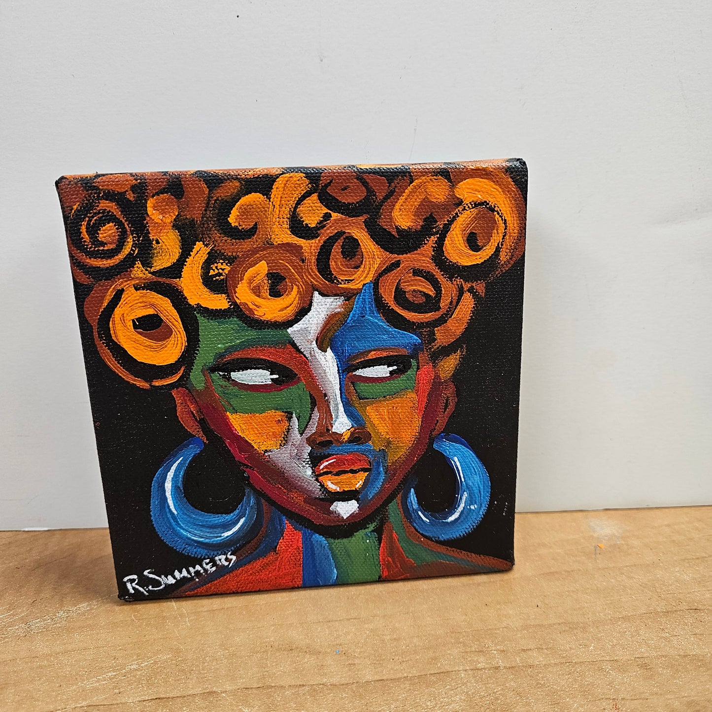 Thrill Seeker  original 6x6 inches on canvas-acrylic