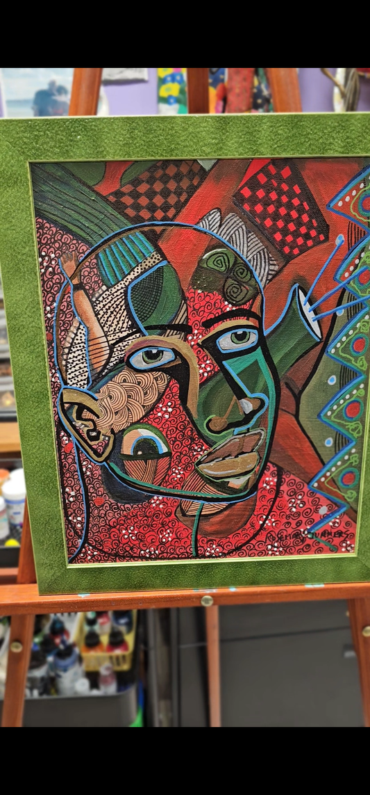 Searching for the Light!  13x16 inches - Acrylic/ framedcand ready to hang.