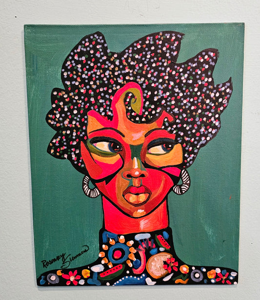 Pretty Gurls #2  8x10 inches on canvas board /acrylic