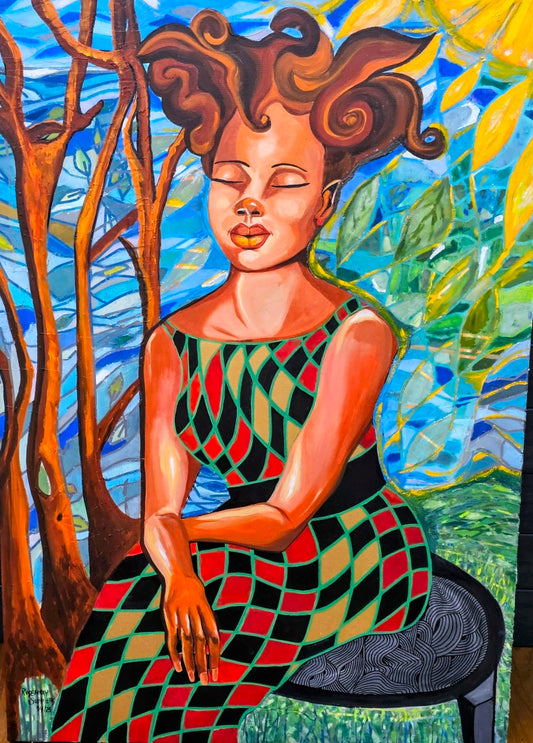 When Silence Blooms 24x36  inches/acrylic/gallery wrapped canvas/ certificate of authenticity