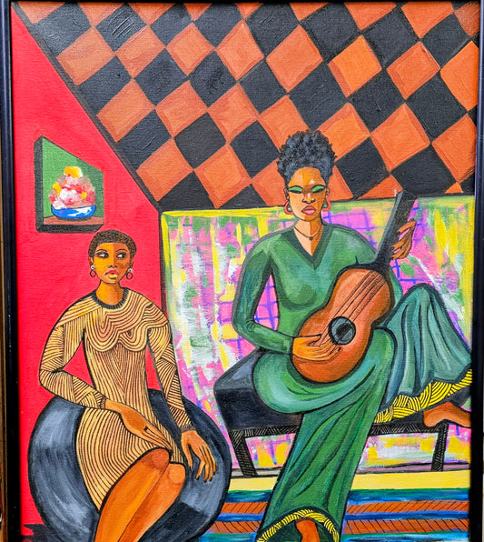 "Listen" 16x20 inches /acrylic on canvas/framed