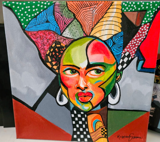 She's Complicated! 12x12 on thick gallery wrapped canvas/ acrylic