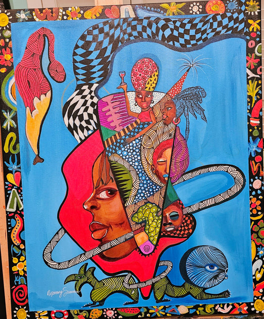 Remembering My Roots! 20x24 inches/acrylic