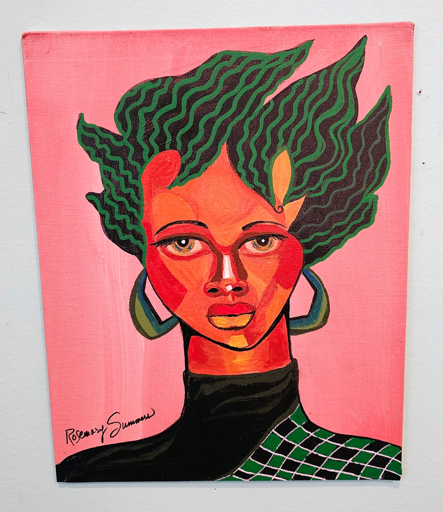 Pretty Gurls #4  8x10 inches on canvas board /acrylic