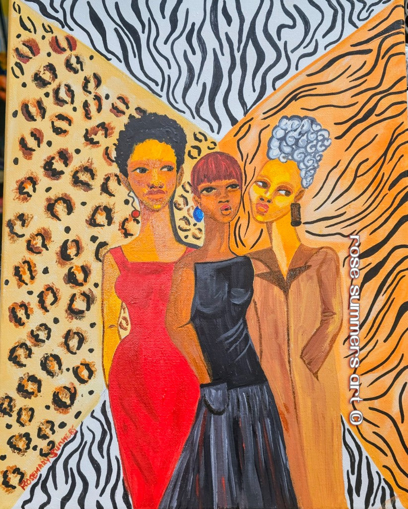 BFF Girls Night Out! Careful, It's A Jungle Out There!  11 x 14 inches