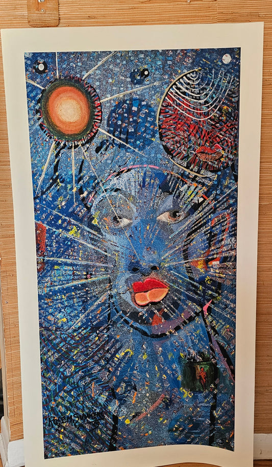 Coming Out of the Blues!  19 x 34 inches archival gclee print