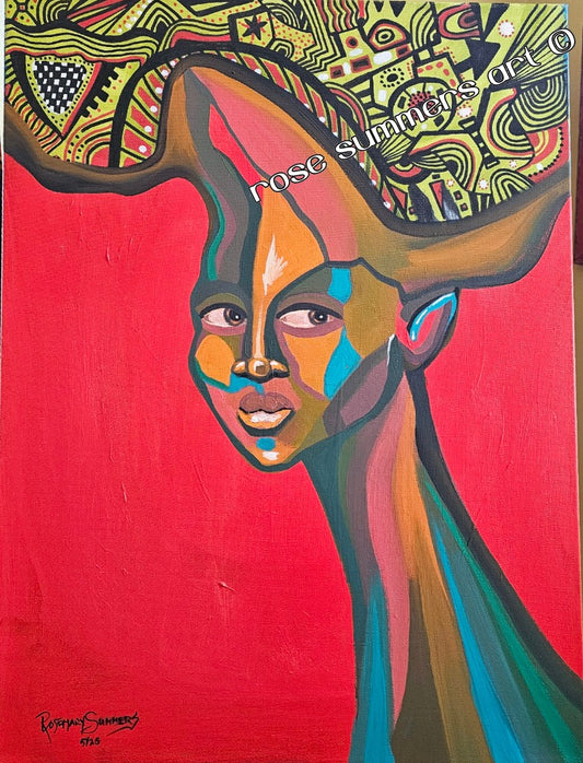 Tignon Woman 1790 Louisiana — “Under the Tignon” Mini Series
Original acrylic, painting on canvas board 16 x20 inches on gallery wrapped canvas