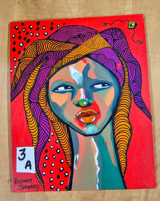 Tignon Woman 1790 Louisiana — “Under the Tignon” Mini Series
Original acrylic, painting on canvas board