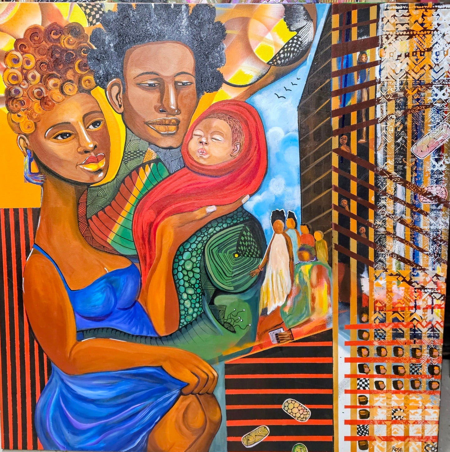 Just Born! 36x36 inches acrylic