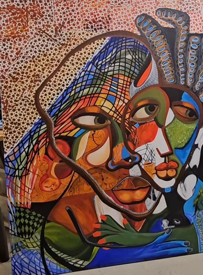 'Baby, Don't Be Scared'(My Take on Picasso series) 4' x 5' feet/acrylic