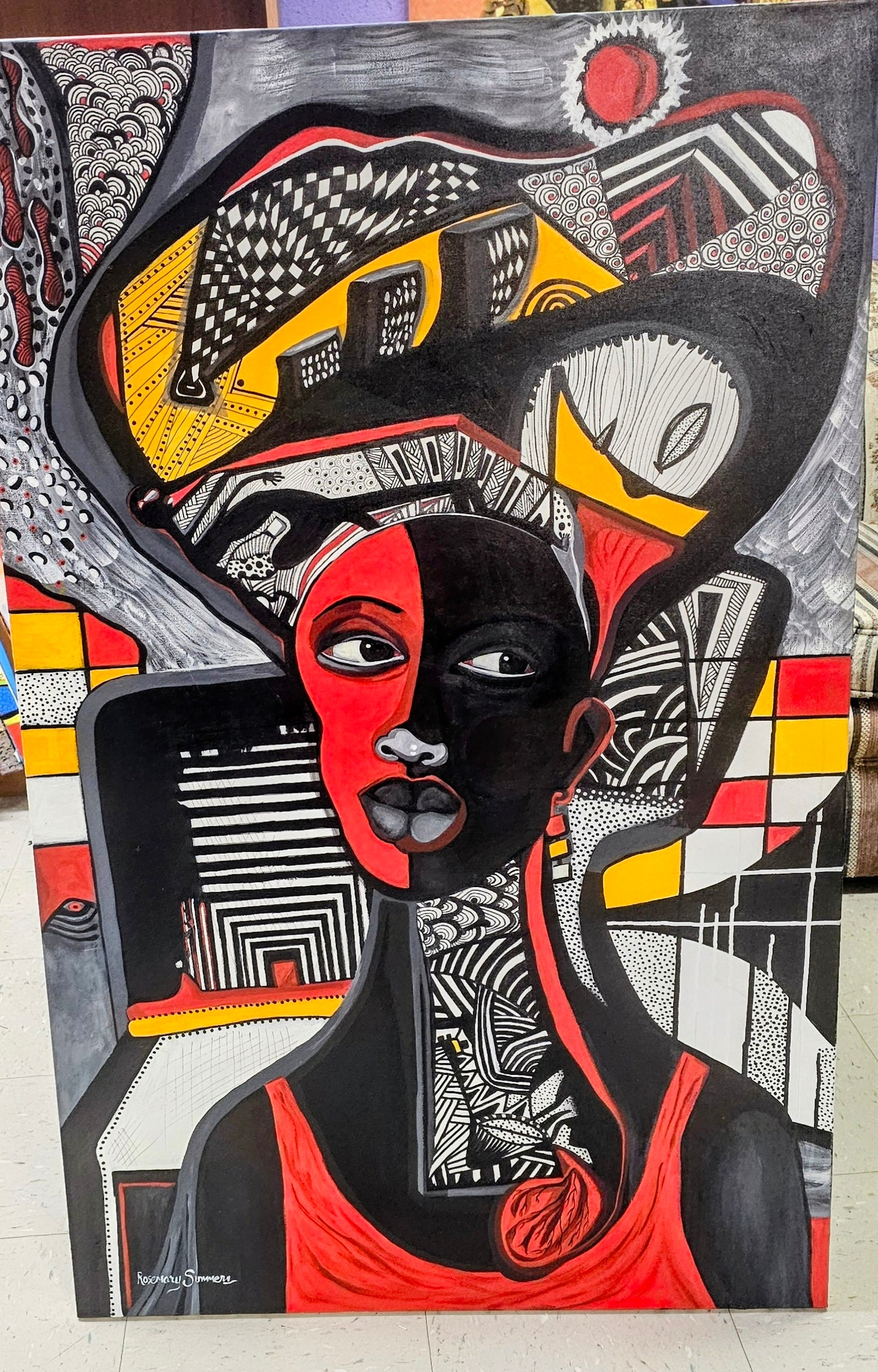 Door to My Heart!  30x48 inches/acrylic