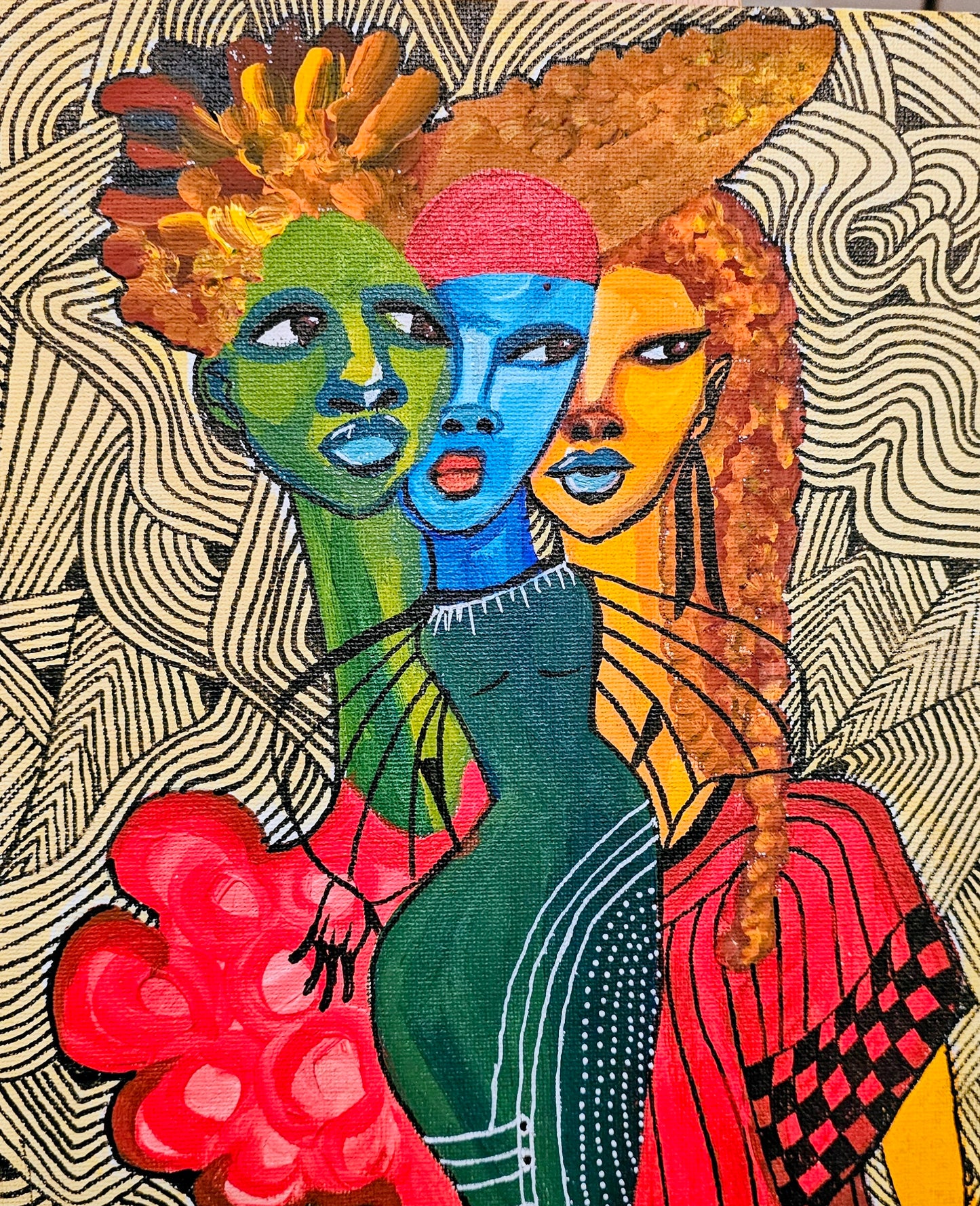 Three Shades of Grace #4  10x8 inches/acrylic/canvas board