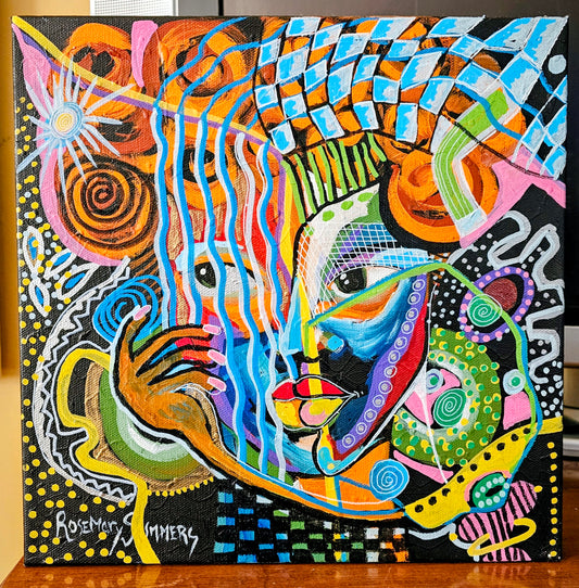 She is Complicated...love her anyway.  12x12 inches Acrylic