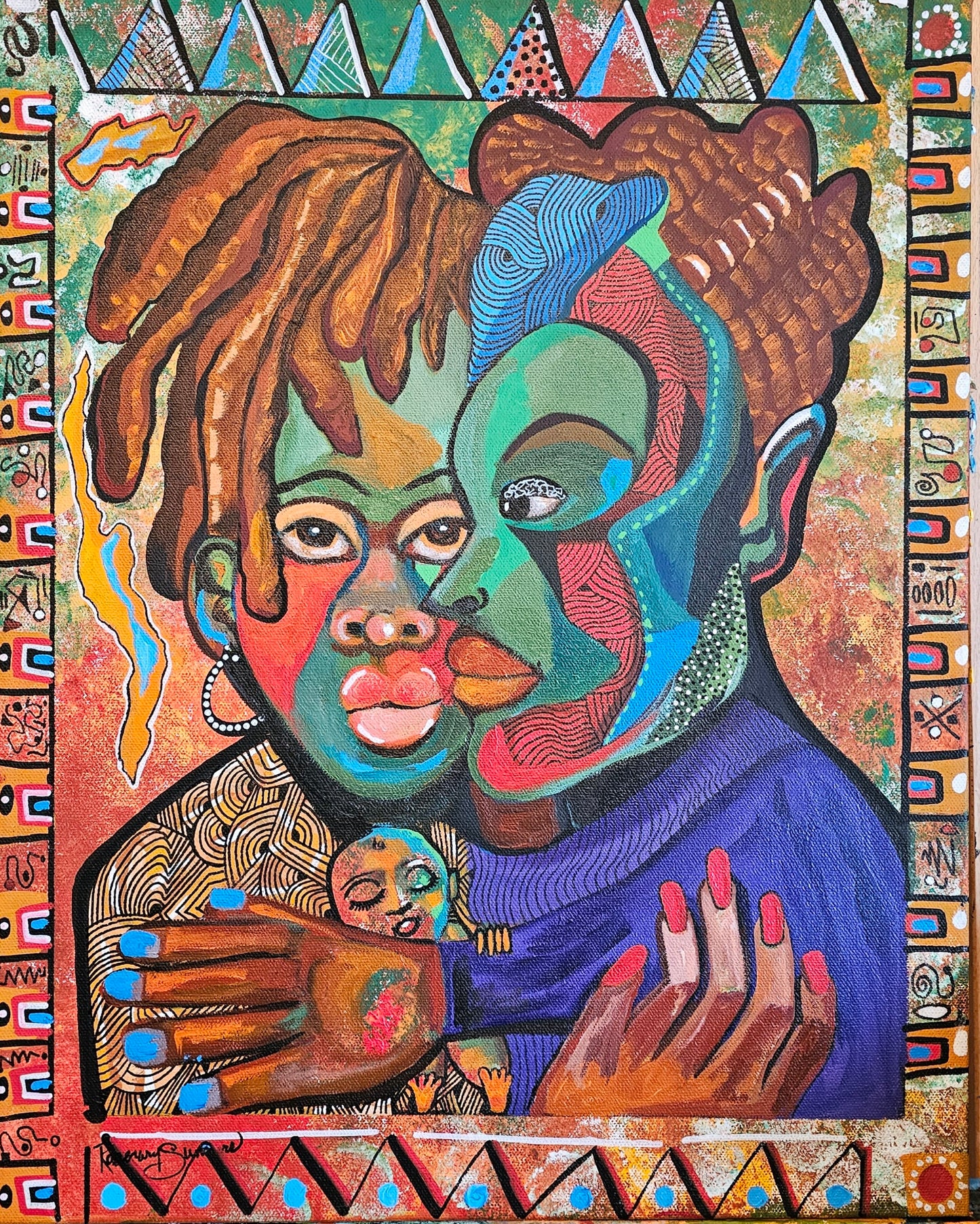 We Made A Baby! 16x20 inches - canvas/acrylic