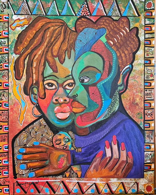 We Made A Baby! 16x20 inches - canvas/acrylic