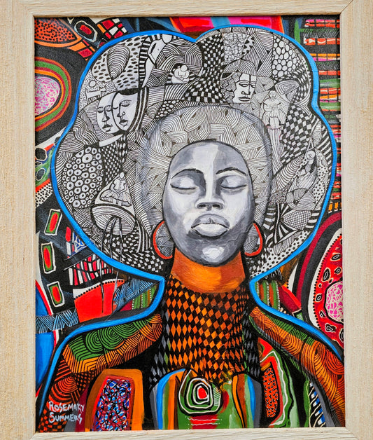 'Great Expectations' size: 27x21.5x1 inch-framed