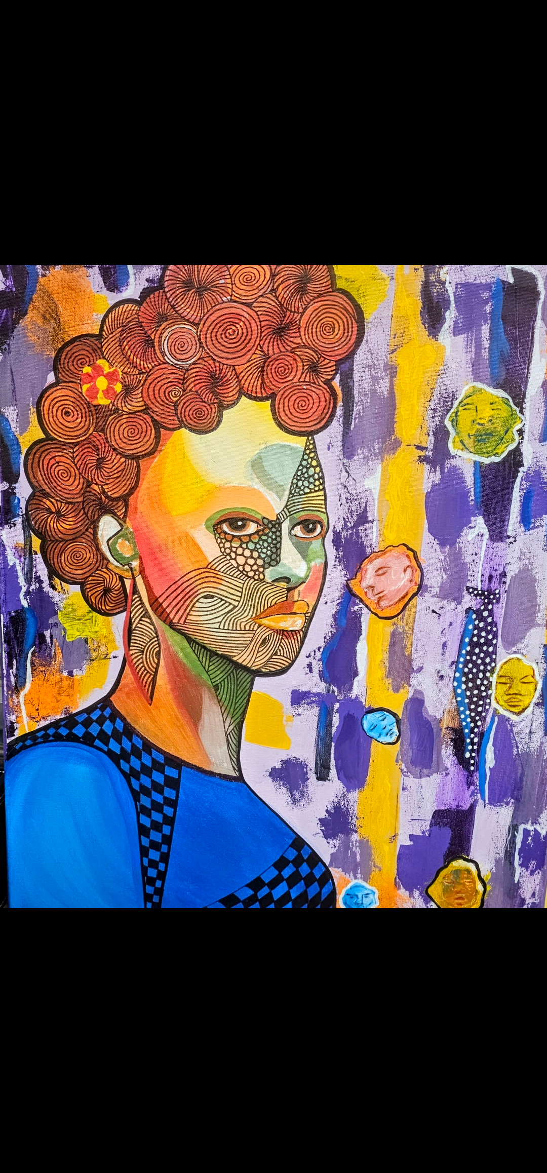 Musu – Means "woman" or "beautiful woman" in several regional languages. 16x20 inches canvas